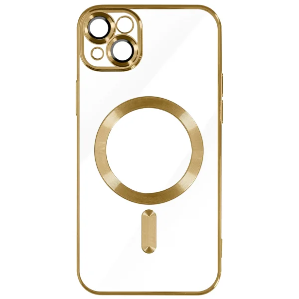 Silicone case Luxury MagSF for iPhone 14, Gold 2