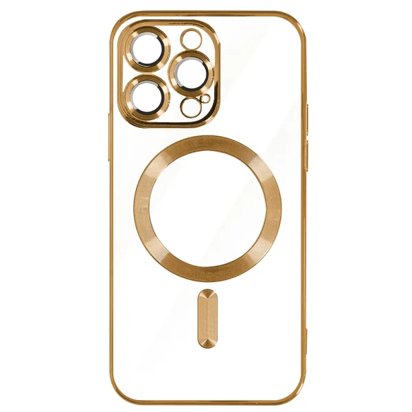 Силиконов калъф Luxury MagSF за iPhone 14 Pro Max, Златист 2