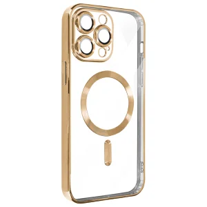 Силиконов калъф Luxury MagSF за iPhone 14 Pro Max, Златист 3