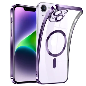 Силиконов калъф Luxury MagSF за iPhone 14, Лилав