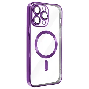 Силиконов калъф Luxury MagSF за iPhone 14 Pro Max, Лилав 3
