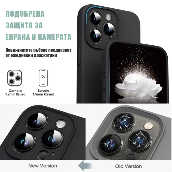 LUX Silicone Silicone Case for iPhone 13 Pro Max, Black 4