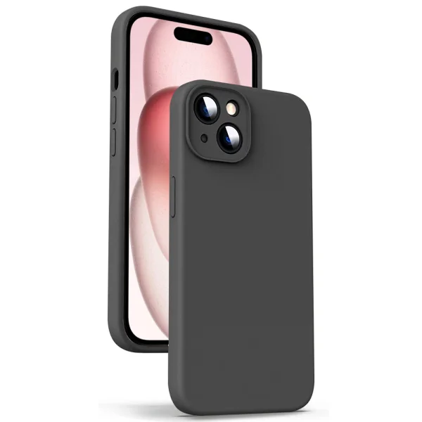 LUX Silicone silicone case for iPhone 15, Black 2
