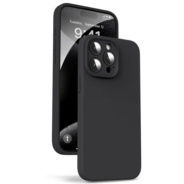 LUX Silicone case for iPhone 15 Pro Max, Black 2