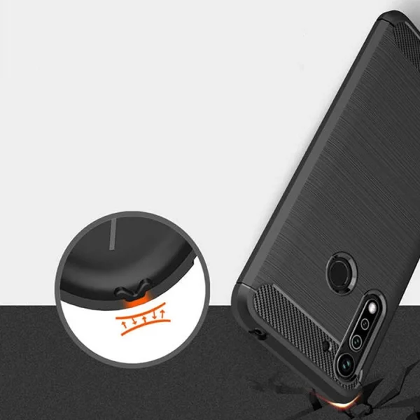 Силиконов Калъф Carbon Fibre Brushed за Motorola G8 Power Lite, Черен 2