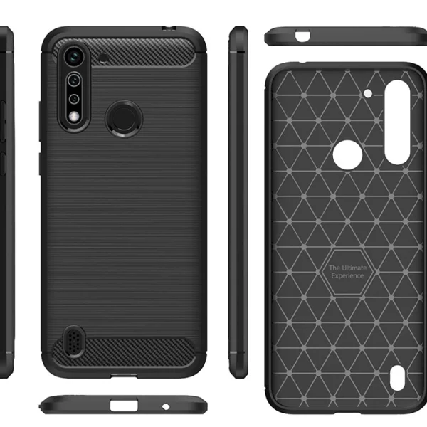 Силиконов Калъф Carbon Fibre Brushed за Motorola G8 Power Lite, Черен 3