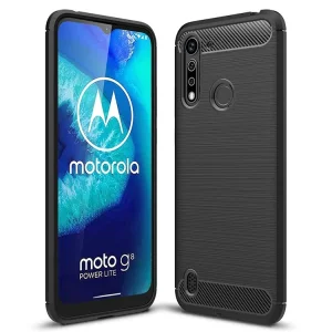 Силиконов Калъф Carbon Fibre Brushed за Motorola G8 Power Lite, Черен
