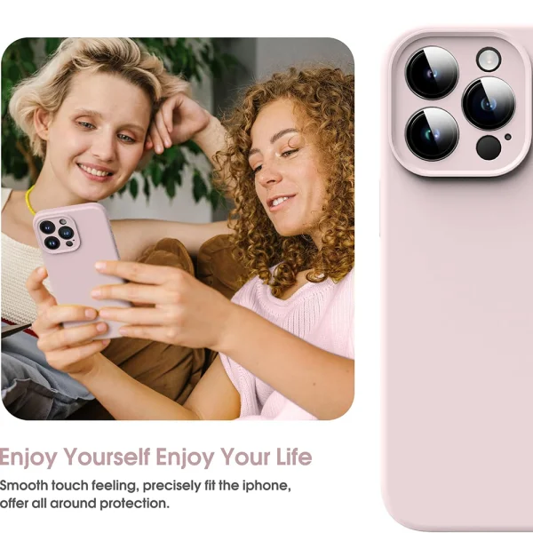 LUX Silicone Silicone Case for iPhone 14 Pro, Pink 4