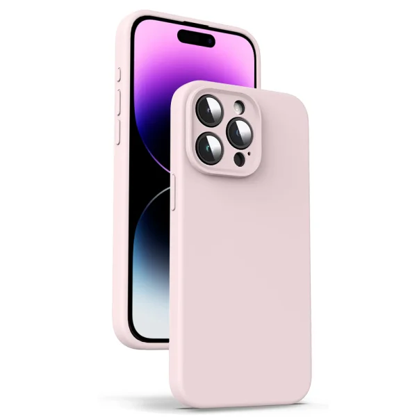 LUX Silicone Silicone Case for iPhone 14 Pro, Pink 2