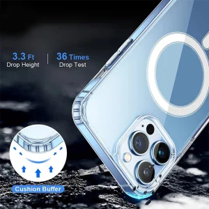 Shockproof case MagSF IPhone 12 / 12 Pro, Transparent 3