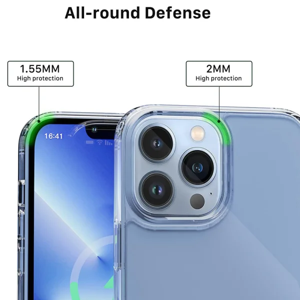Shockproof MagSF Case for iPhone 13 Pro, Transparent 5