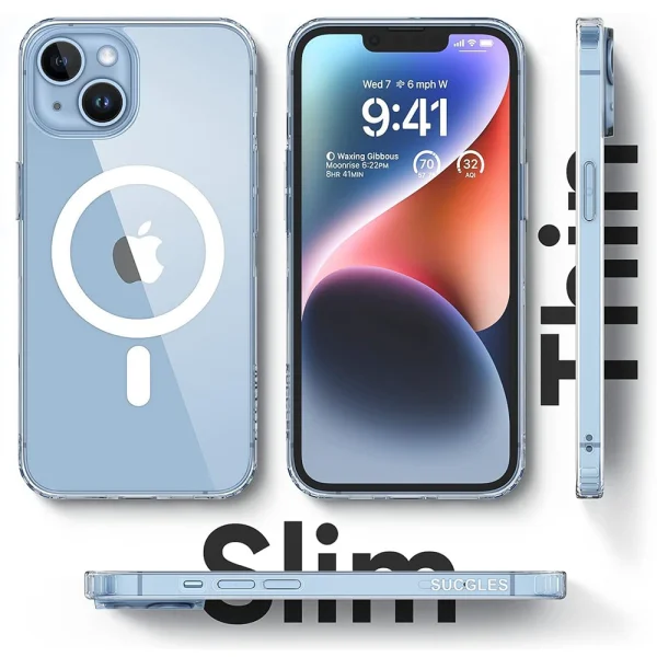 Shockproof Case MagSF for iPhone 14, Clear 3