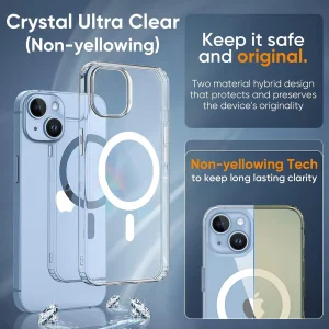 Shockproof Case MagSF for iPhone 14, Clear 4