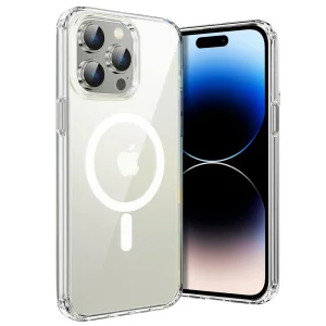 Удароустойчив калъф MagSF за iPhone 14 Pro, Прозрачен