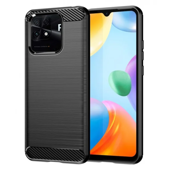 Silicone Case Carbon for Xiaomi Poco C40, Black 1