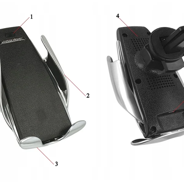 Car mount and wireless charger QI-221 Sensor / Induction (10W) Black 2