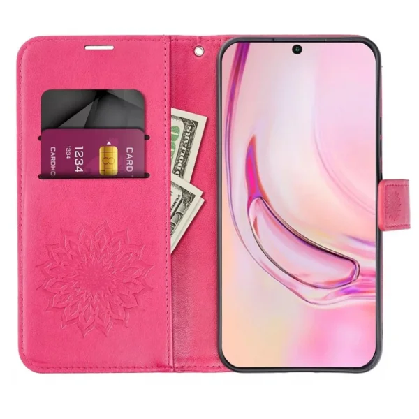 MEZZO Wallet Case for Samsung Galaxy A15 5G, Pink Mandala 3