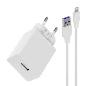 Зарядно OBAL-ME Wall USB-A, 10W, с кабел USB-A към Lightning, 1m, Бял