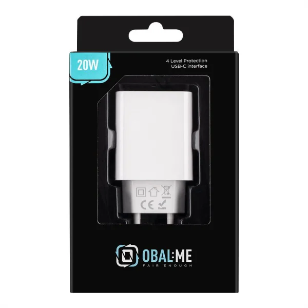 Зарядно OBAL-ME Wall Charger, USB-C, 20W, Бял 2