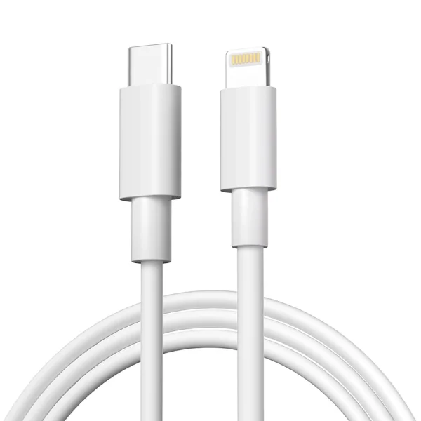 Кабел OBAL-ME Fast Charge от USB-C към Lightning, 1m, Бял 1
