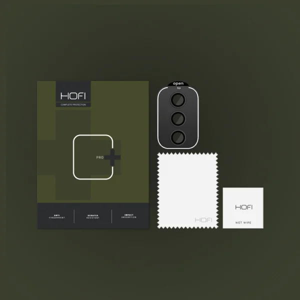 Стъклен Протектор HOFI Camring Pro Plus за камерата на Samsung Galaxy S24, Черен 3