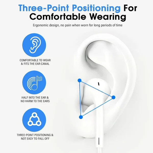 Phone EarPods USB-C Audio Stereo HF, MTJY3ZM A, Бял, Bulk 2