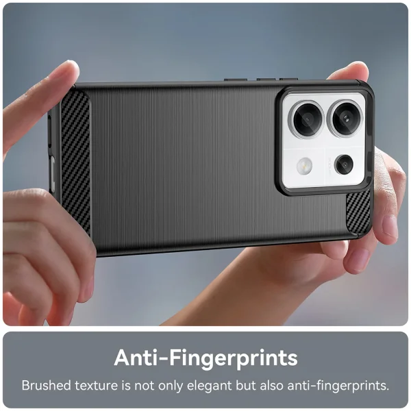Силиконов калъф Carbon Fibre Brushed за Xiaomi Redmi Note 13 Pro 5G / Poco X6, Черен 4