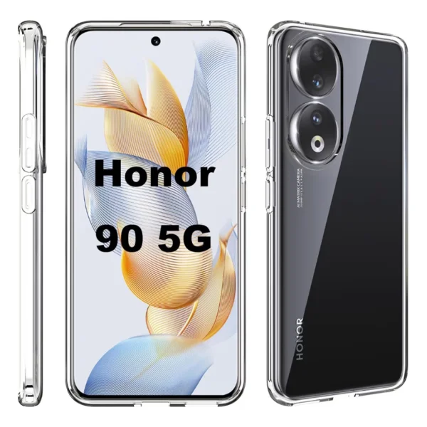 Silicone case for Honor 90 5G, 1mm, Transparent 2