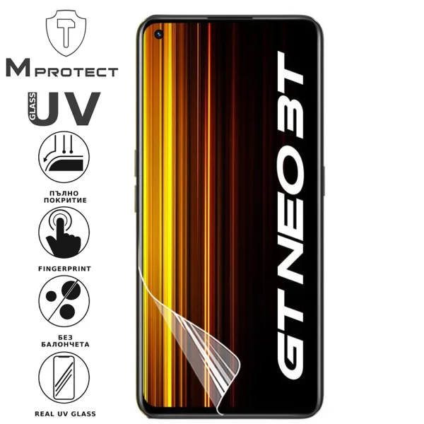 Hydrogel screen protector UV FLEXIBLE Glass for Realme GT Neo 3T, front full 2