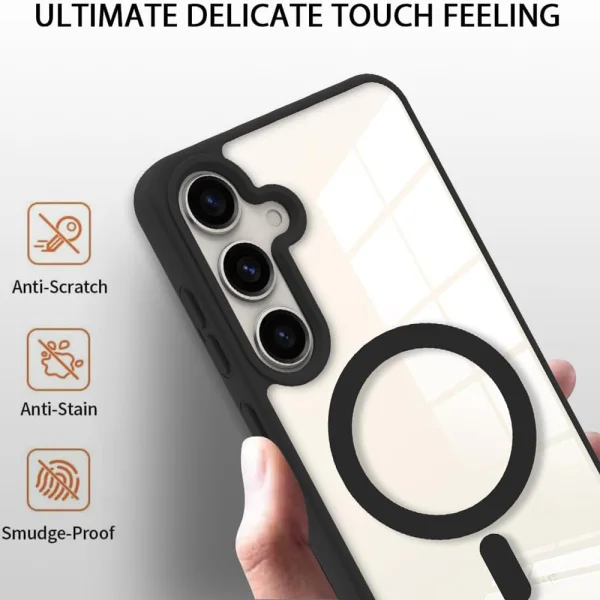 Shockproof case Acrylic Color MagSF for Samsung Galaxy S24, Black 3