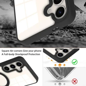 Shockproof case Acrylic Color MagSF for Samsung Galaxy S24, Black 4