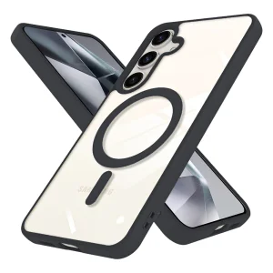 Удароустойчив калъф Acrylic Color MagSF за Samsung Galaxy S24, Черен