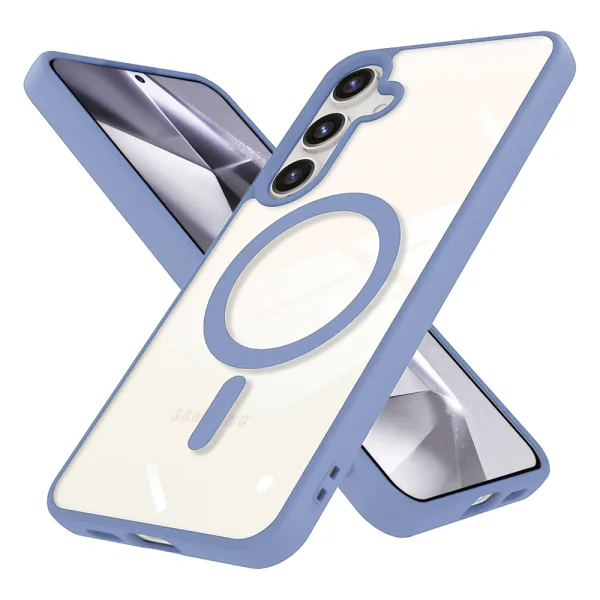 Shockproof case Acrylic Color MagSF for Samsung Galaxy S24, Light blue 1