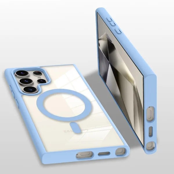 Удароустойчив калъф Acrylic Color MagSF за Samsung Galaxy S24 Ultra, Светло син 3
