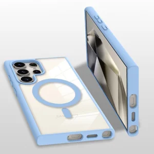 Удароустойчив калъф Acrylic Color MagSF за Samsung Galaxy S24 Ultra, Светло син 3