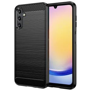 Силиконов Калъф Carbon Fibre Brushed за Samsung Galaxy A25 5G, Черен