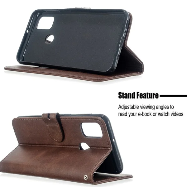 Flip Wallet Case Shell Wallet for Samsung Galaxy M21 / M30s, Brown 4