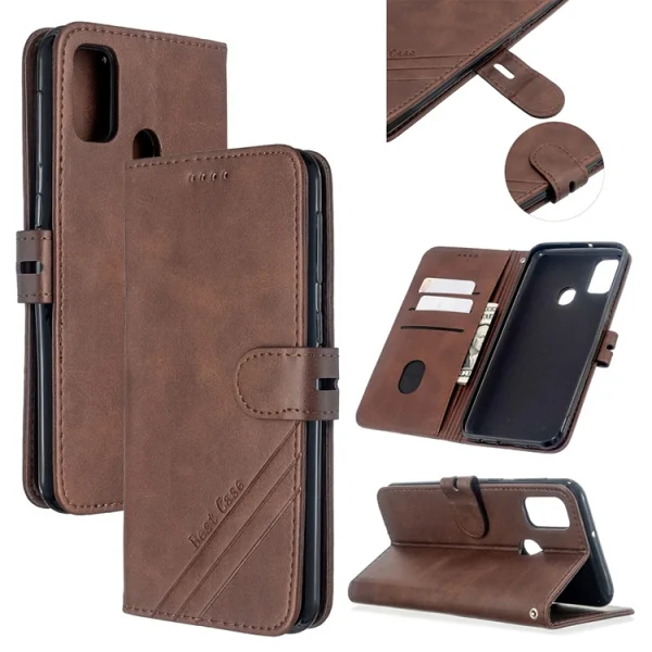 Flip Wallet Case Shell Wallet for Samsung Galaxy M21 / M30s, Brown 5