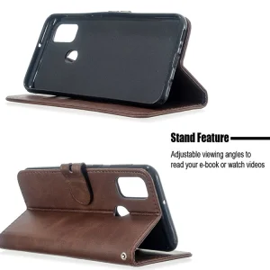 Flip Wallet Case Shell Wallet for Samsung Galaxy M21 / M30s, Brown 4