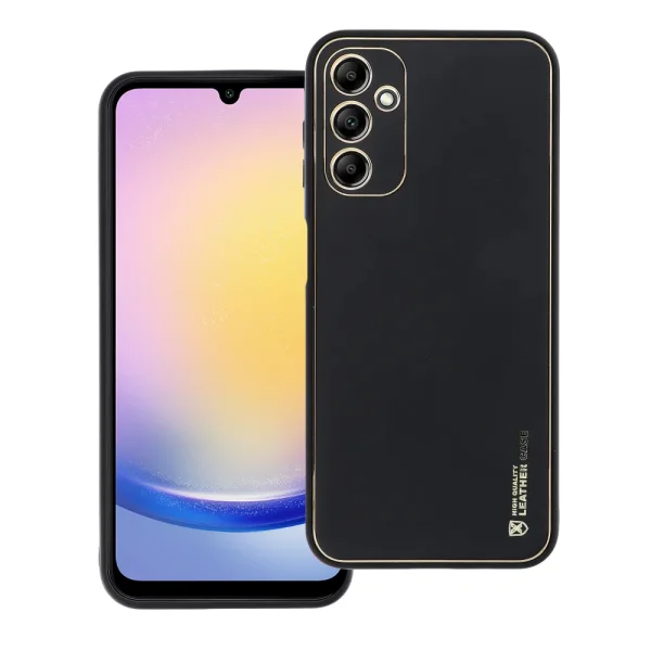 Shockproof case LEATHER for Samsung Galaxy A25, Black 3