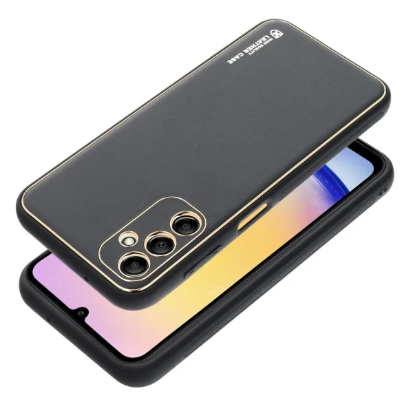Shockproof case LEATHER for Samsung Galaxy A25, Black 2