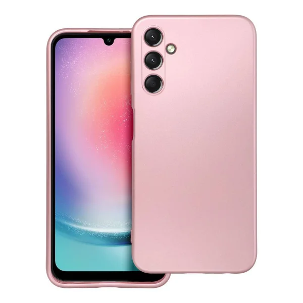 Silicone case METALLIC for Samsung Galaxy A25, Pink 1