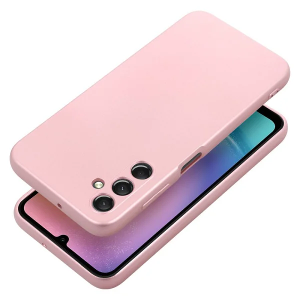 Silicone case METALLIC for Samsung Galaxy A25, Pink 3