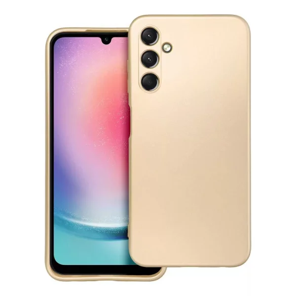 Silicone case METALLIC for Samsung Galaxy A25, Gold 1