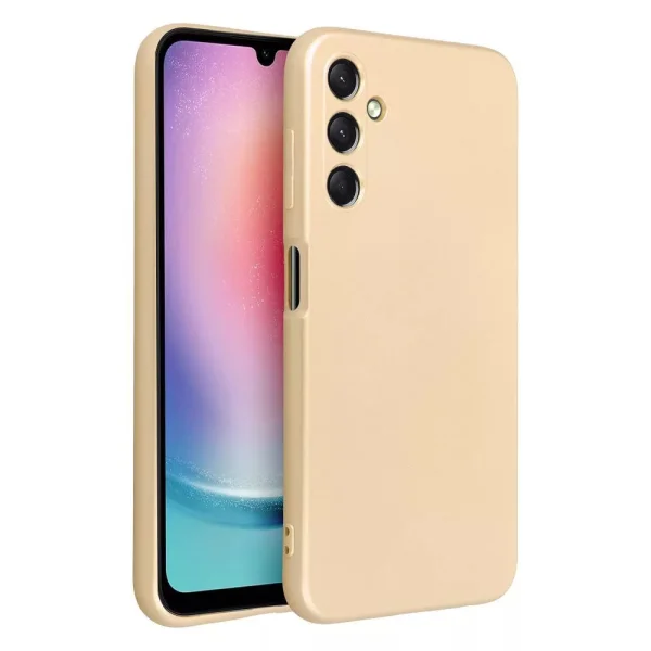 Silicone case METALLIC for Samsung Galaxy A25, Gold 2