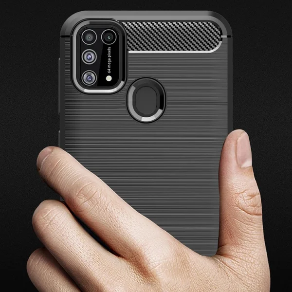 Silicon Case Carbon for Samsung Galaxy M31, Black 2