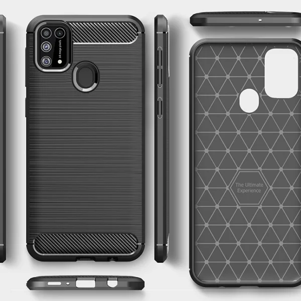Silicon Case Carbon for Samsung Galaxy M31, Black 5