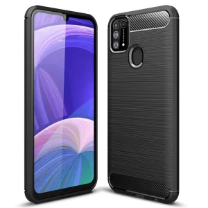 Силиконов Калъф Carbon за Samsung Galaxy M31, Черен