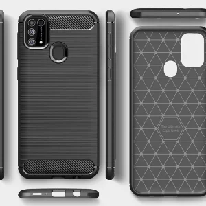 Silicon Case Carbon for Samsung Galaxy M31, Black 5