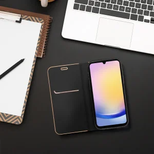 Калъф Тефтер LUNA Gold за Samsung Galaxy A25, Черен 4